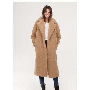 NWOT long teddy coat